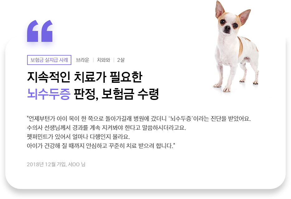 지속적인 치료가 필요한 뇌수두증 판정, 보험금 수령